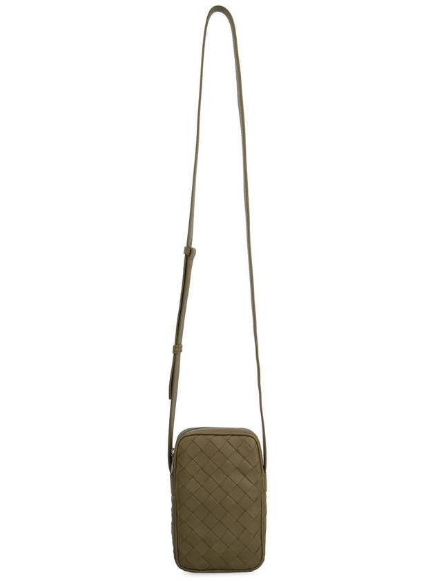 Intrecciato Rectangle Mini Cross Bag Mud - BOTTEGA VENETA - BALAAN 6