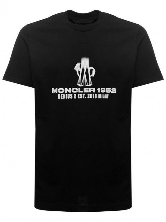 Logo short sleeve t shirt black - MONCLER - BALAAN 1