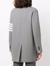 Textured Jacquard 4-Bar Narrow Shoulder Sack Jacket Light Grey - THOM BROWNE - BALAAN 5