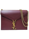 Women s 532750 Monogram Burgundy Leather Cassandra Gold Chain Shoulder Bag - SAINT LAURENT - BALAAN 1