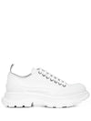 Tread Slick Canvas Low Top Sneakers White - ALEXANDER MCQUEEN - BALAAN 1