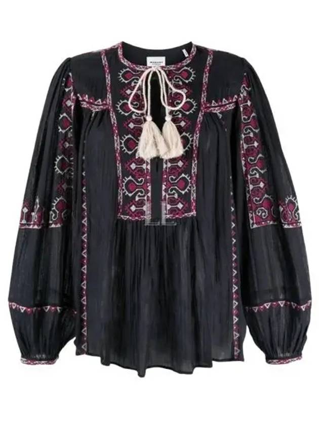 Kiledia Embroidery Blouse Black - ISABEL MARANT - BALAAN 2