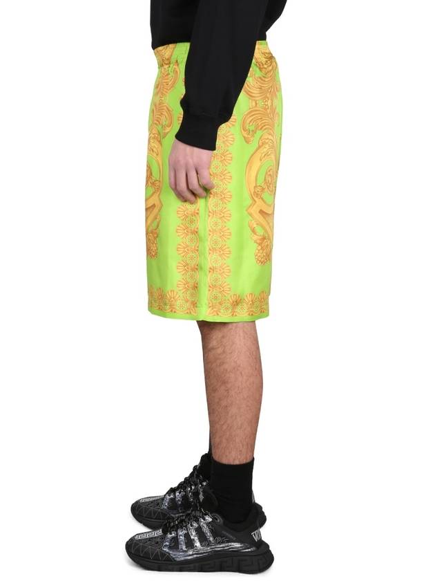 Men's Barocco 660 Silk Shorts Green - VERSACE - BALAAN 4