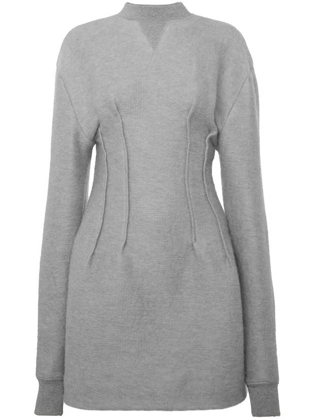 J.W. Anderson Textured Long-Sleeve Hourglass Dress - JW ANDERSON - BALAAN 1