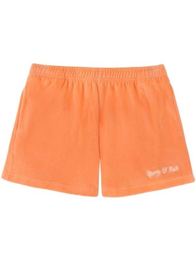 Embroidered Logo Shorts Peach - SPORTY & RICH - BALAAN 2