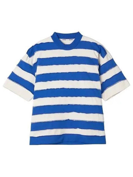 Classic striped short sleeve t shirt white blue - SUNNEI - BALAAN 1