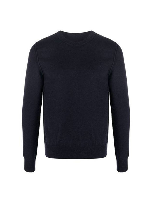 Crew Neck Cashmere Knit Top Navy - MAISON MARGIELA - BALAAN 1