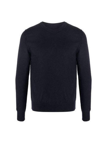 Crew Neck Cashmere Knit Top Navy - MAISON MARGIELA - BALAAN 1