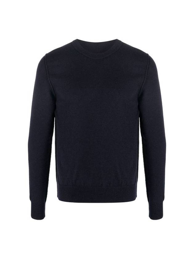 Crew Neck Cashmere Knit Top Navy - MAISON MARGIELA - BALAAN 1