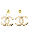 CC logo crystal earrings gold - CHANEL - BALAAN 4