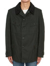 Men's Waxed Cotton Jacket Dark Green - MAISON MARGIELA - BALAAN 4