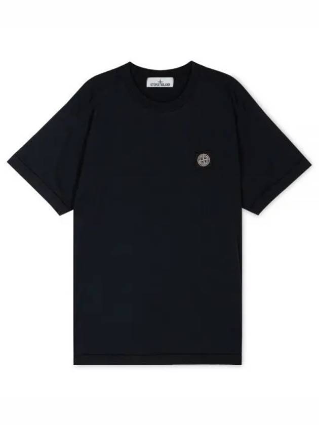 Logo Patch Short Sleeves T-Shirt Navy - STONE ISLAND - BALAAN 2