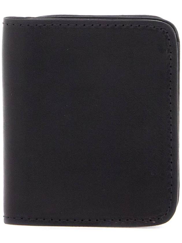 black kangaroo leather wallet for men with snap closure and compartments - GUIDI - BALAAN 1