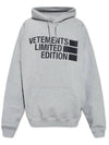 Big Logo Hoodie Grey - VETEMENTS - BALAAN 1