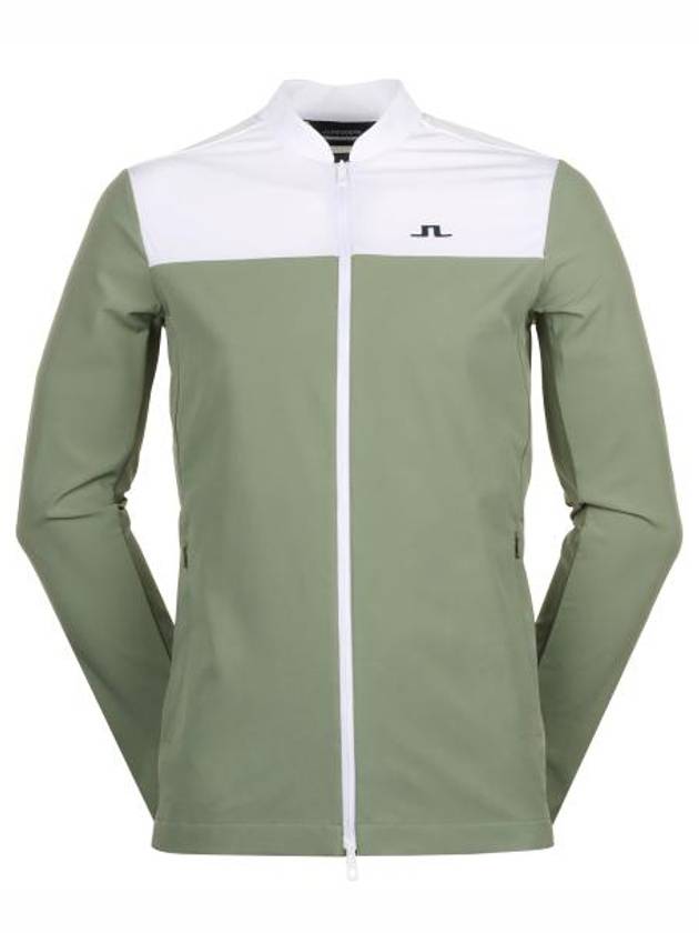 Jeff Hybrid Color Block Zip-Up Jacket Oil Green - J.LINDEBERG - BALAAN 2