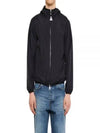 Fegeo Logo Patch Zip Up Hoodie Black - MONCLER - BALAAN 2