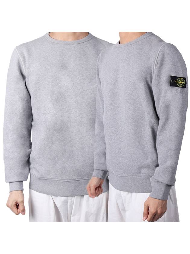 Men s Waffen Patch Sweatshirt Gray Melange Adult Size 791661320 V0M64 14Y - STONE ISLAND - BALAAN 1