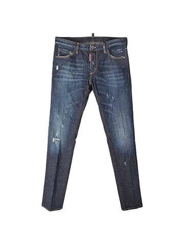 Rookie 2 Slim Biker Jeans Blue - DSQUARED2 - BALAAN 1