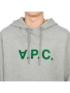 Milo Logo Cotton Hoodie Grey - A.P.C. - BALAAN 6