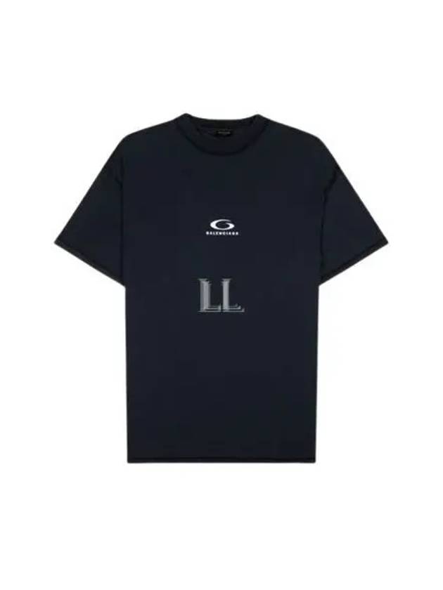 Logo Print Short Sleeve T-Shirt Black - BALENCIAGA - BALAAN 2