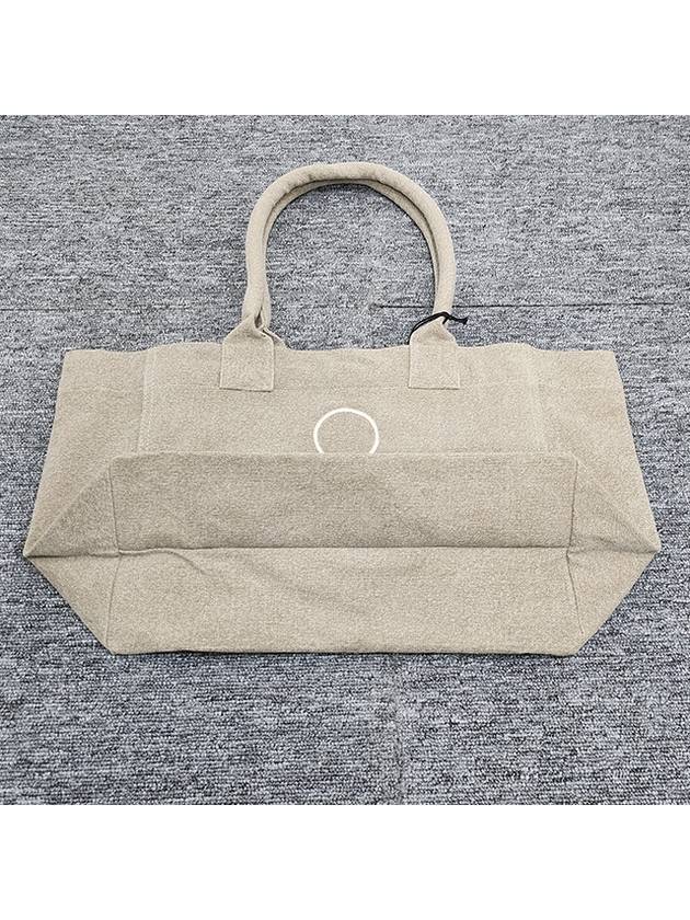 Yenky Zipper Logo Washed Cotton Tote Bag Light Grey - ISABEL MARANT - BALAAN 5