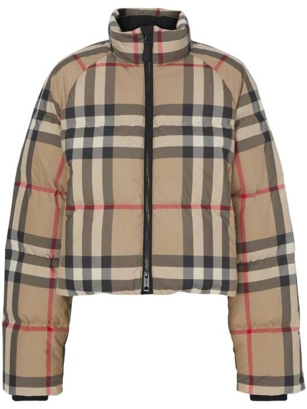 Check Crop Puffer Padding Archive Beige - BURBERRY - BALAAN 2