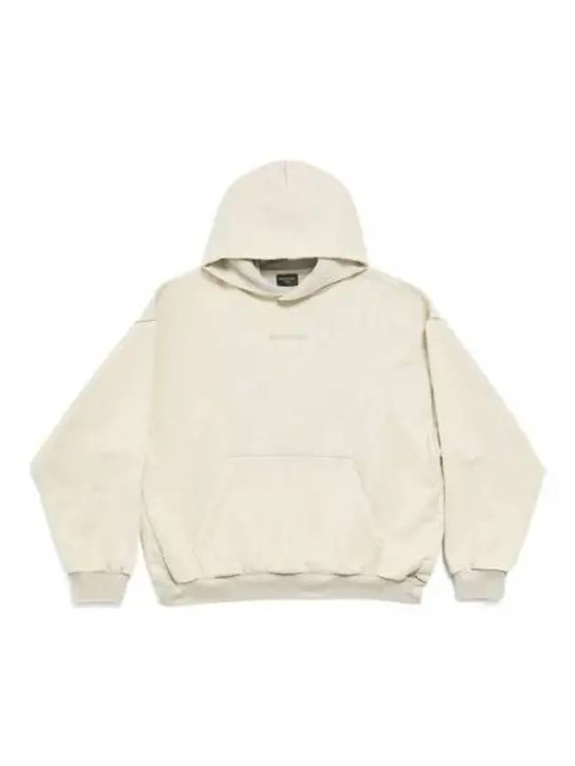 Embroidered Logo Hoodie Cement Grey - BALENCIAGA - BALAAN 2