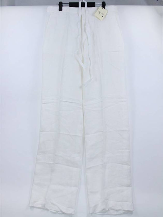 Men's summer 100% linen material white pants wide pants 915210H790 - HERMES - BALAAN 1