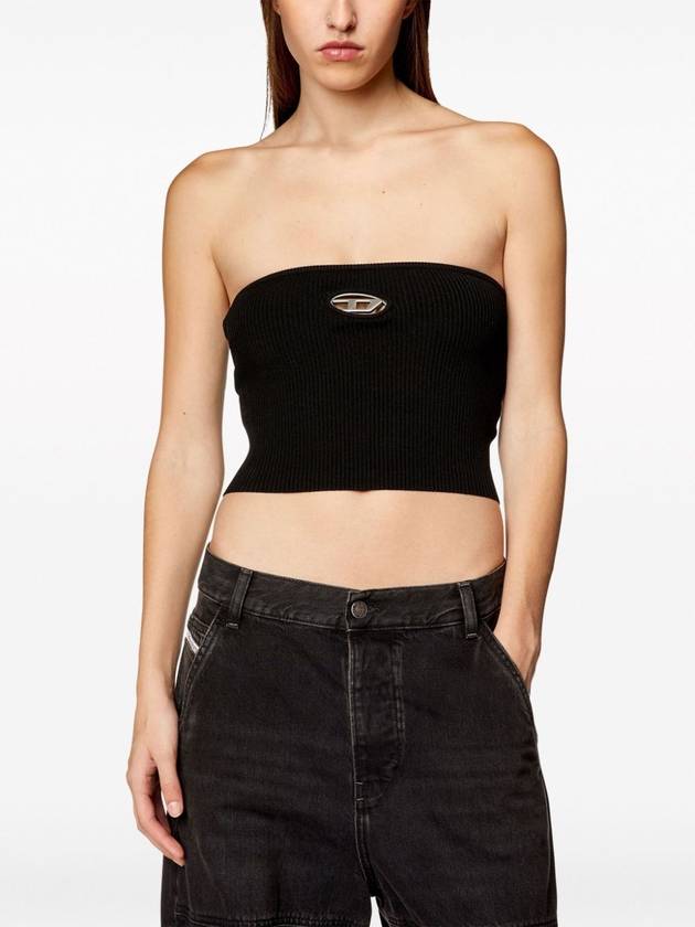 M Clarksvillex Logo Plaque Tube Top Black - DIESEL - BALAAN 4