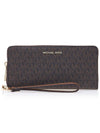 Large Logo Continental Long Wallet Brown - MICHAEL KORS - BALAAN 2