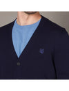 Bold Fox Head Patch Regular Cardigan Navy - MAISON KITSUNE - BALAAN 4