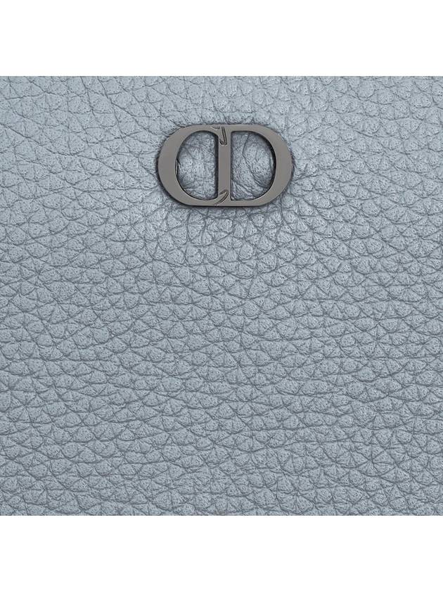 Zipper Long Wallet Dior Gray Grain Calfskin CD - DIOR - BALAAN 3