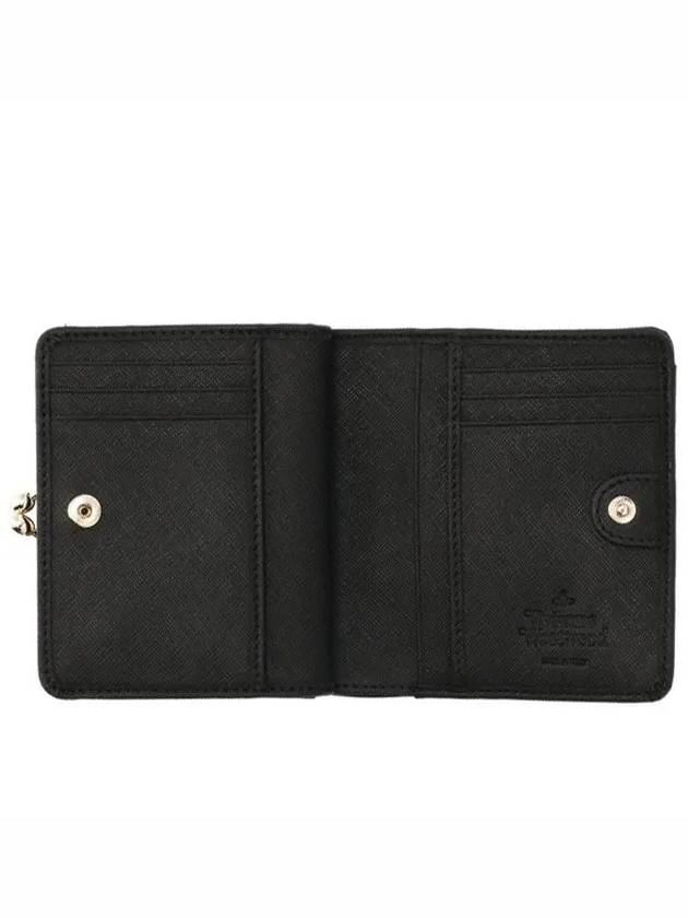 Safiano Frame Half Wallet Black - VIVIENNE WESTWOOD - BALAAN 5