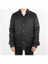 Woven Padded Snapfront Shirt Jacket Black - RICK OWENS - BALAAN 3