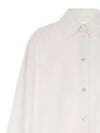 Fabrica Silk Long Sleeve Shirt White - ISABEL MARANT - BALAAN 4