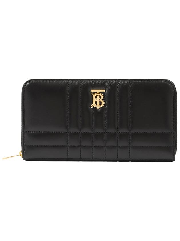 Quilted Leather Lola Ziparound Wallet Black Light Gold - BURBERRY - BALAAN 2