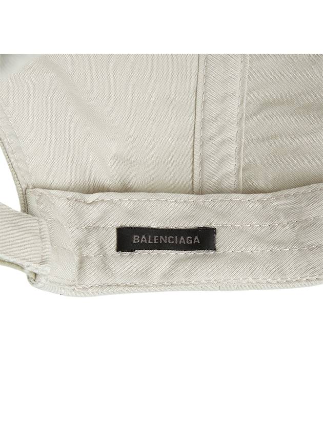 Embroided Logo Cotton Ball Cap Light Grey - BALENCIAGA - BALAAN 7