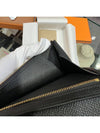 Wallet Absong Calfskin Bean Black Long - HERMES - BALAAN 5