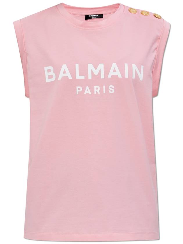 Balmain Top With Decorative Buttons, Women's, Pink - BALMAIN - BALAAN 1