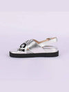 Logo Strap Sandals Silver 738691 AABYB 8149 - GUCCI - BALAAN 3