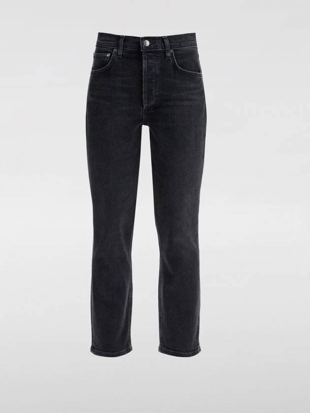 Riley Crop Denim Straight Jeans Panoramic Black - AGOLDE - BALAAN 5