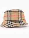 Check Cotton Bucket Hat Beige - BURBERRY - BALAAN 4