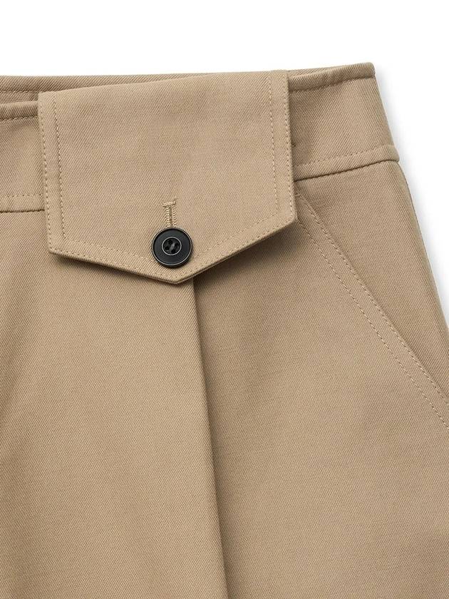 Heavy Chino One Chin Wide Pants Beige - NOIRER FOR WOMEN - BALAAN 6