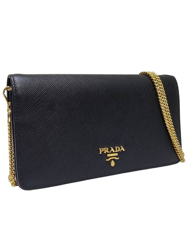 Women s 1ZH029 Gold Lettering Logo Saffiano WOC Cross Bag - PRADA - BALAAN 2