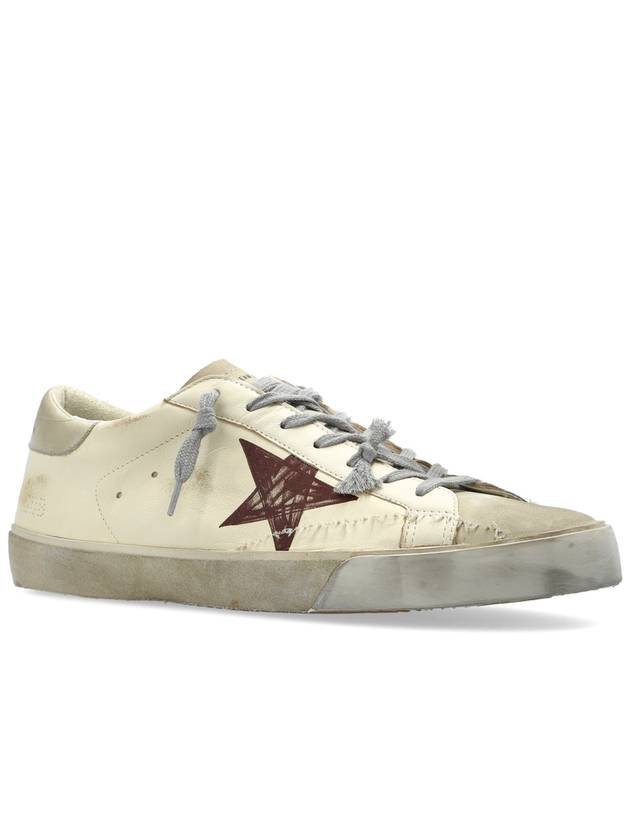 Golden Goose Sneakers Super-Star With List Printed Star Embroi, Women's, Cream - GOLDEN GOOSE - BALAAN 4