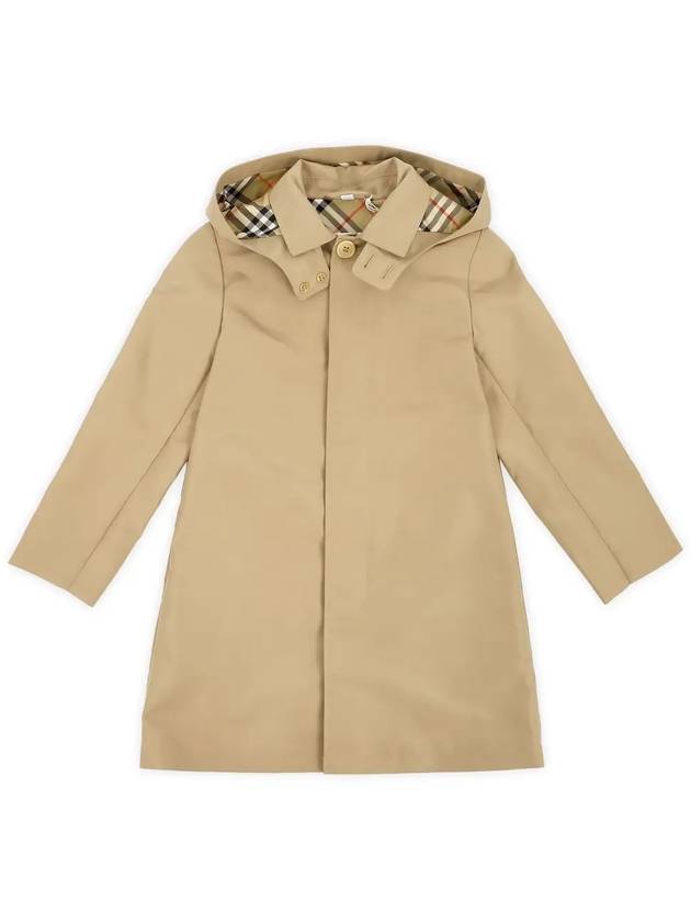 Kids Hooded Trench Coat Beige - BURBERRY - BALAAN 4