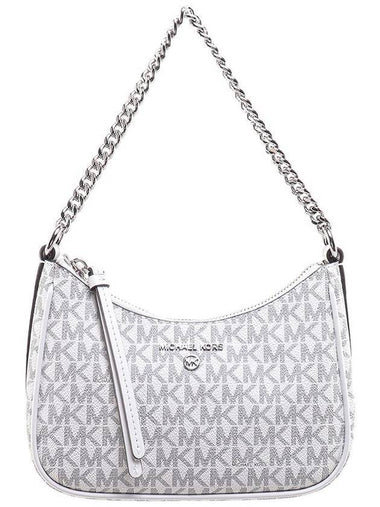 Small Logo Jetset Charm Shoulder Bag White - MICHAEL KORS - BALAAN 1