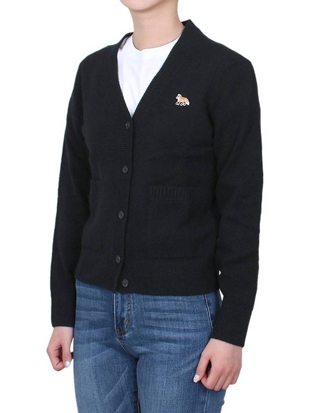 Baby Fox Patch Boxy Cardigan Black - MAISON KITSUNE - BALAAN 5