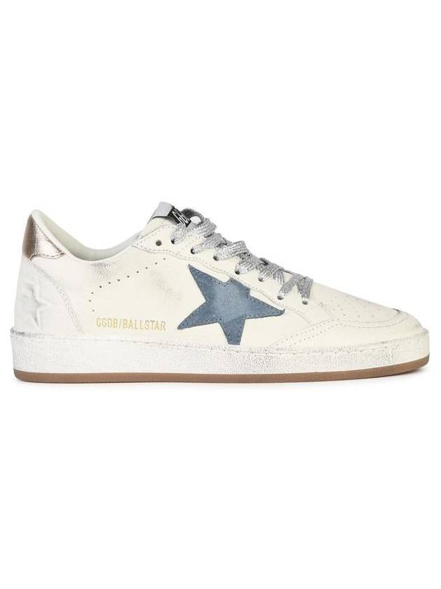 Ballstar Leather Low Top Sneakers Smoke Blue White - GOLDEN GOOSE - BALAAN 2