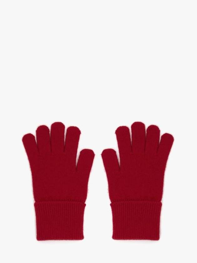 Embroidered Logo Wool Gloves Red - JW ANDERSON - BALAAN 3